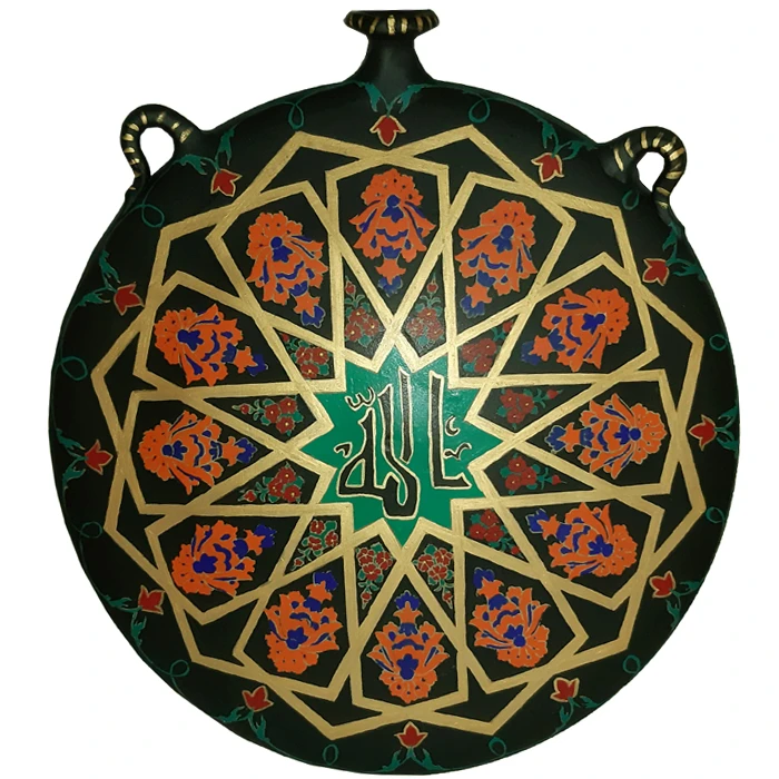 دیوار کوب سفالی طرح الله مدل BD0012