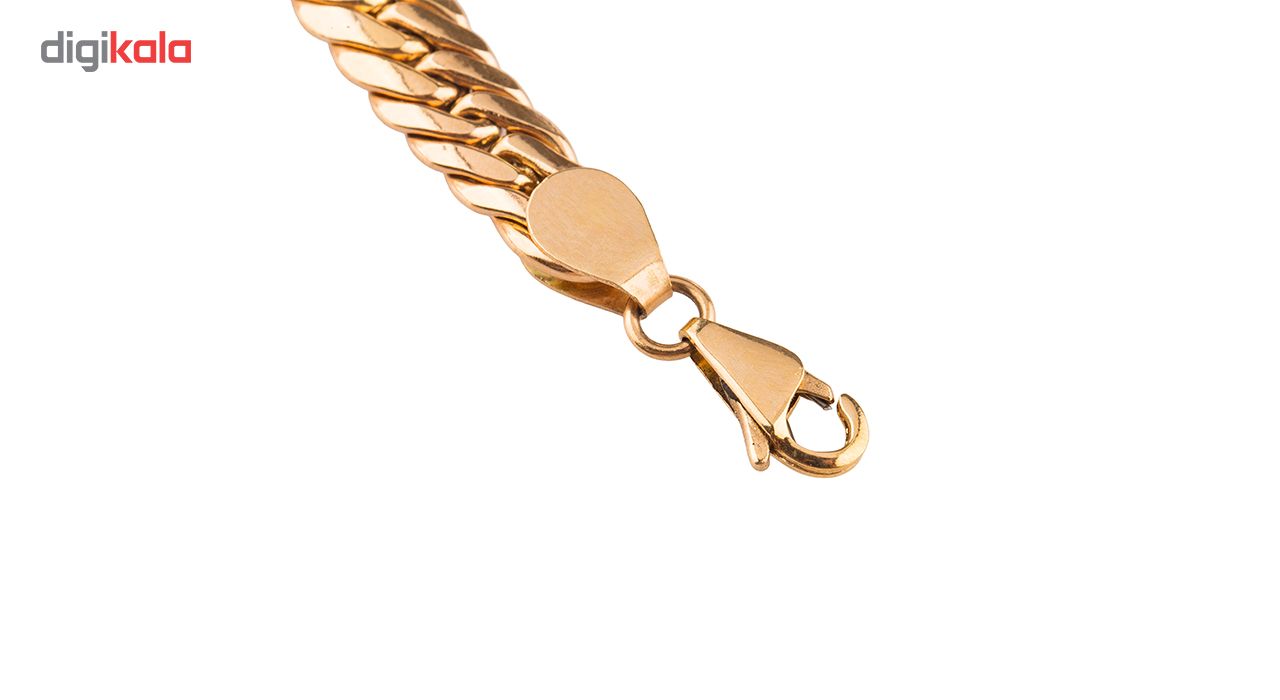 دستبند طلا 18عیار گالری طلاچی مدل زنجیر پهن -  - 4
