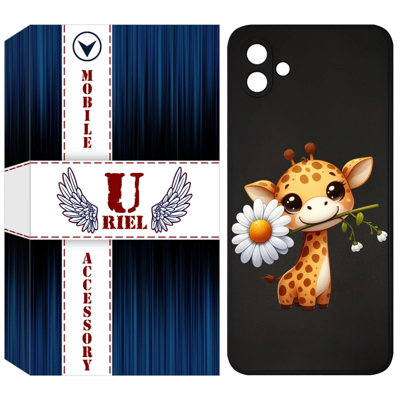 کاور یوریل مدل KSH کد 38 طرح زرافه مناسب برای گوشی موبایل سامسونگ Galaxy A05