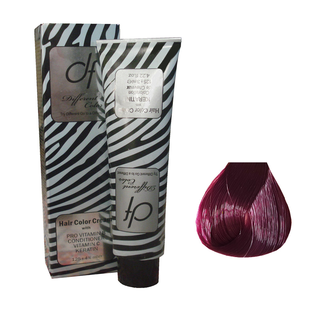 رنگ مو دیفرنت مدل Keratin شماره 6.20 حجم 125 میلی لیتر رنگ بادمجانی خیلی روشن