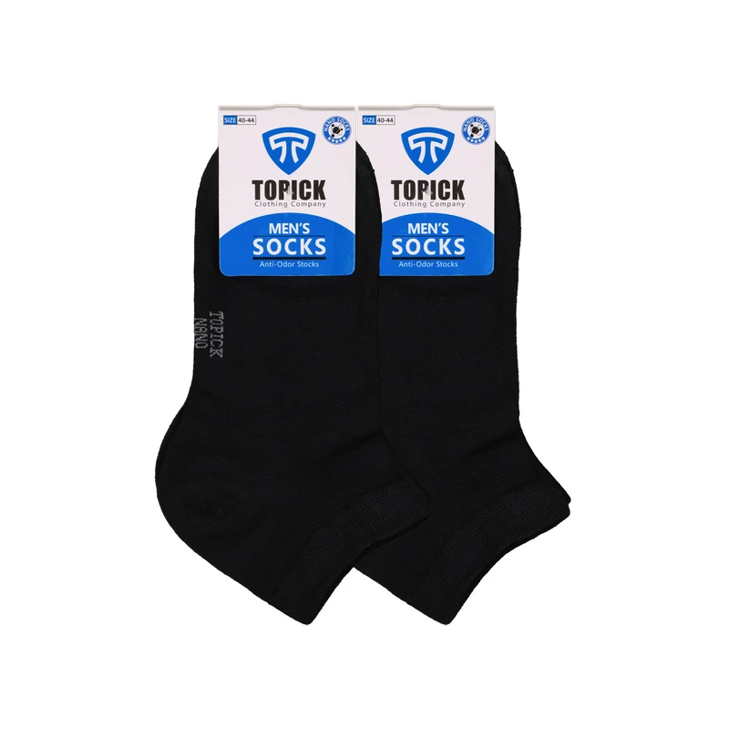 جوراب ساق کوتاه مردانه تاپیک مدل نانو آنتی باکتریال بسته دو عددی