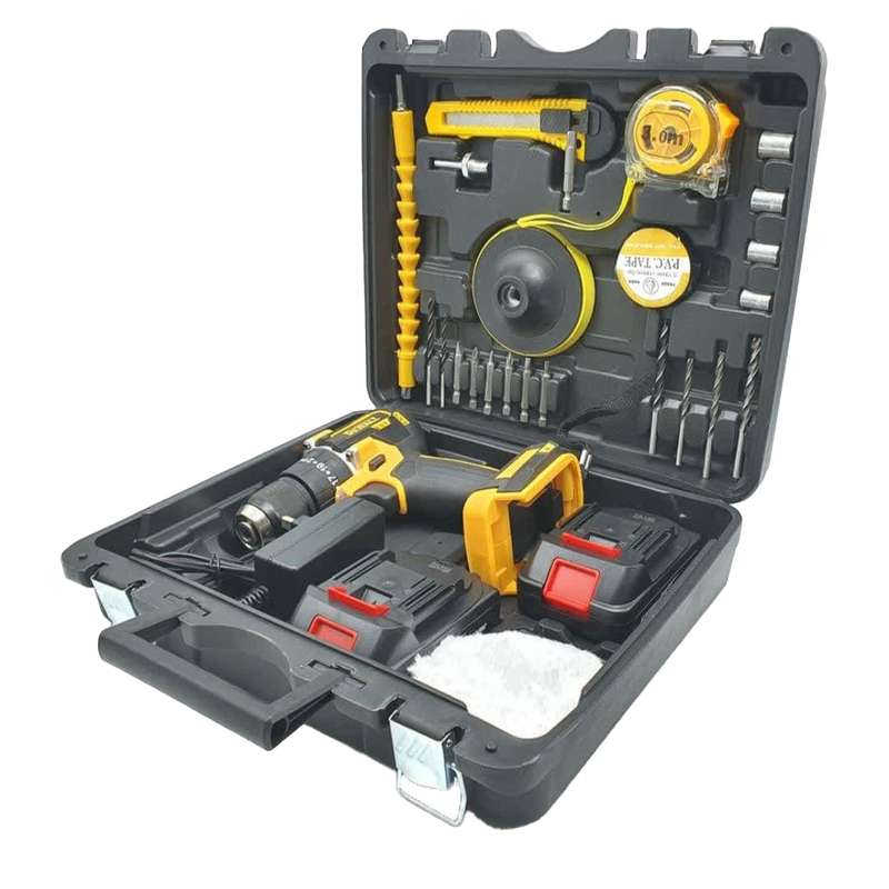 دریل شارژی چکشی براشلس  مدل brushless مجموعه 28 عددی