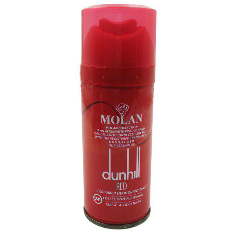 اسپری خوشبو کننده بدن زنانه مولن مدل dunhill RED حجم 150 میلی لیتر