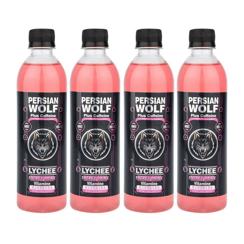 نوشیدنی انرژی‌زا استوایی پرشین وولف پلاس - 500 میلی‌لیتر بسته 4 عددی