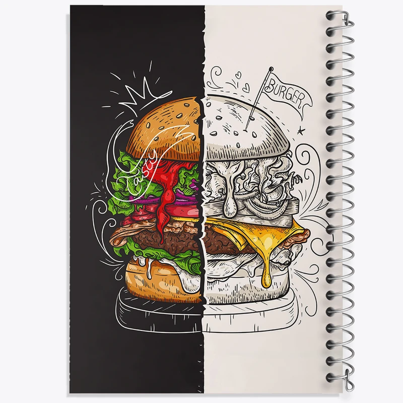 دفتر لیست خرید 50 برگ خندالو طرح فست فود کد 31058