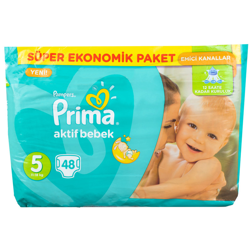 پوشک پریما سایز 5 بسته 48 عددی