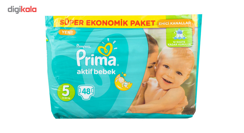 پوشک پریما سایز 5 بسته 48 عددی