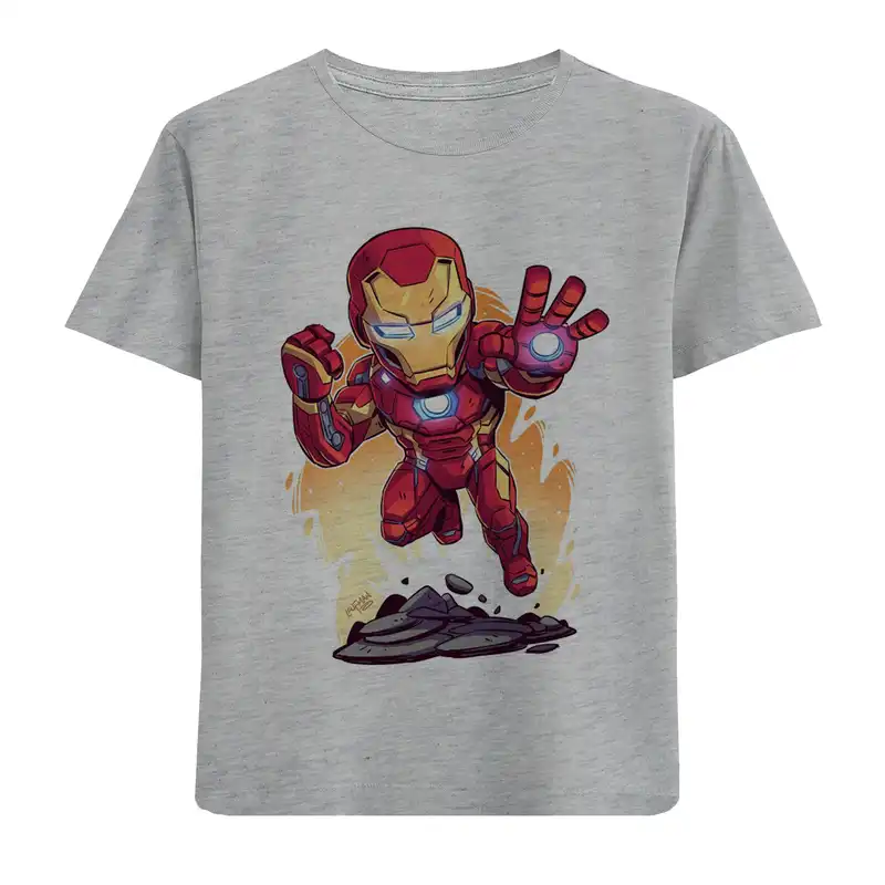 تی شرت آستین کوتاه بچگانه مدل Iron man F221