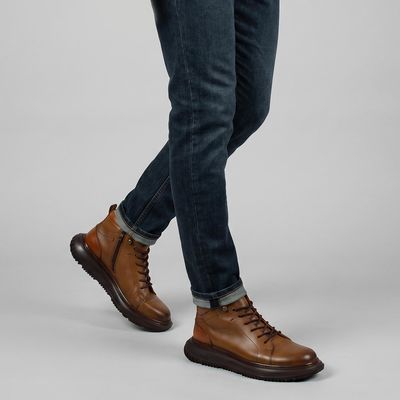 نیم بوت مردانه بالنزا مدل چرم طبیعی Apex Stride HN.1609