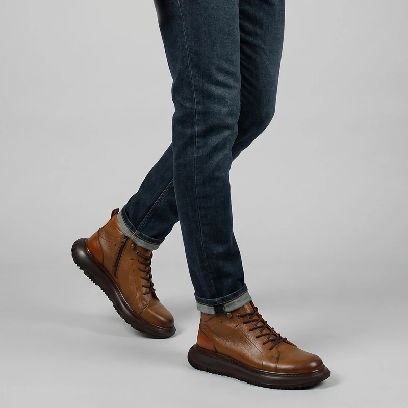 نیم بوت مردانه بالنزا مدل چرم طبیعی Apex Stride HN.1609