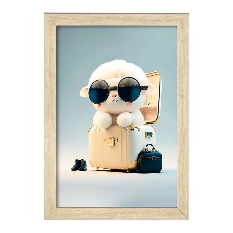 تابلو خندالو مدل گوسفند کیوت کد F5699