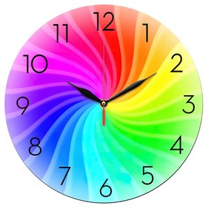 نقد و بررسی ساعت دیواری طرح رنگین کمان مارپیچ کد 1202 توسط خریداران