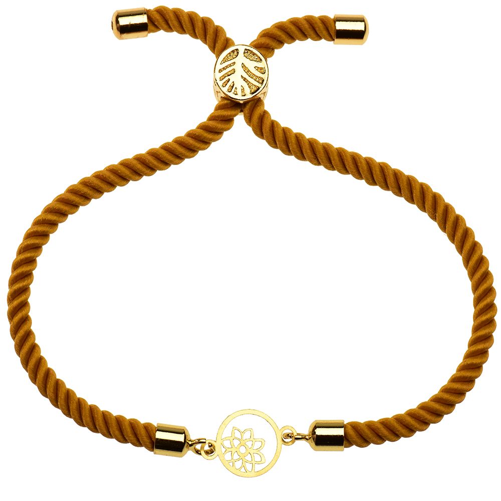 دستبند طلا 18 عیار دخترانه کرابو طرح گل و ستاره مدل Krd1148 -  - 1