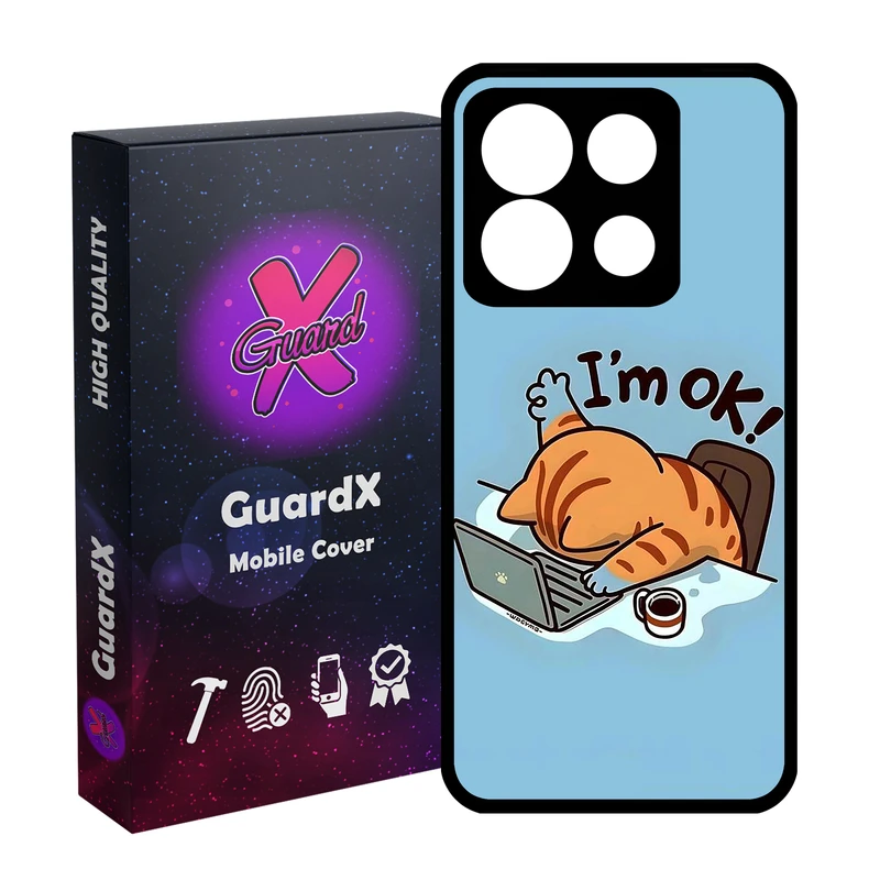 کاور گارد ایکس طرح Cat مدل Glass10722 مناسب برای گوشی موبایل شیائومی Poco X6 5G / Note 13 Pro 5G