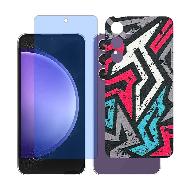 محافظ صفحه نمایش بلوکات گلس مدل Together مناسب برای گوشی موبایل سامسونگ Galaxy S23 FE به همراه برچسب پوششی پشت گوشی 