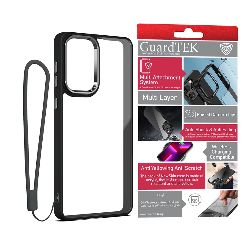 کاور گاردتک آساک مدل New Skin Strap مناسب برای گوشی موبایل شیائومی Redmi Note 13 Pro 4G/ Poco M6 Pro 4G به همراه بند