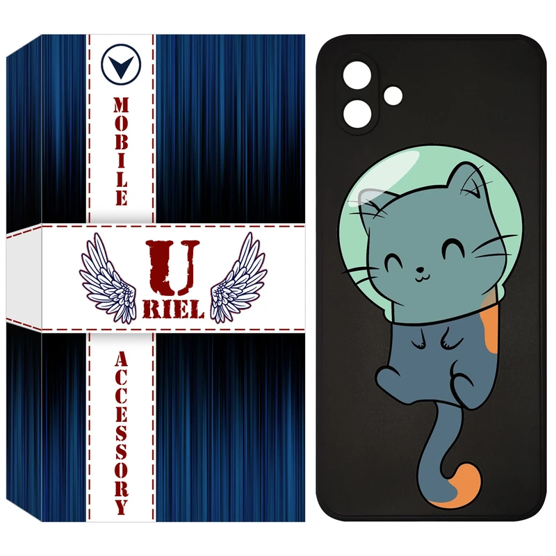 کاور یوریل مدل KSH کد 61 طرح گربه مناسب برای گوشی موبایل سامسونگ Galaxy A05