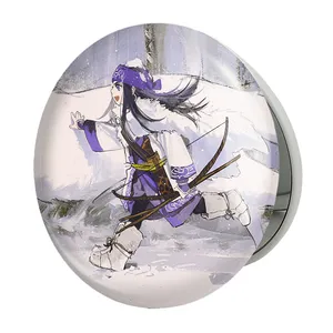 آینه جیبی خندالو طرح اسیرپا انیمه کامویی طلایی Golden Kamuy مدل تاشو کد 23736 