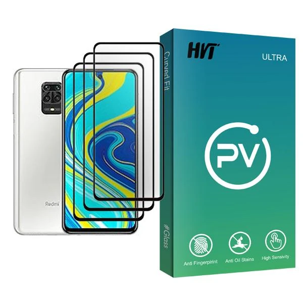 محافظ صفحه نمایش اچ وی تی مدل PV Glass MIX003 مناسب برای گوشی موبایل شیائومی Redmi Note 9S بسته سه عددی