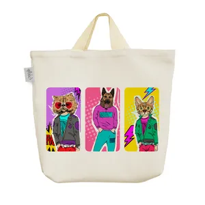 ساک خرید خندالو مدل گربه و سگ کد 3586