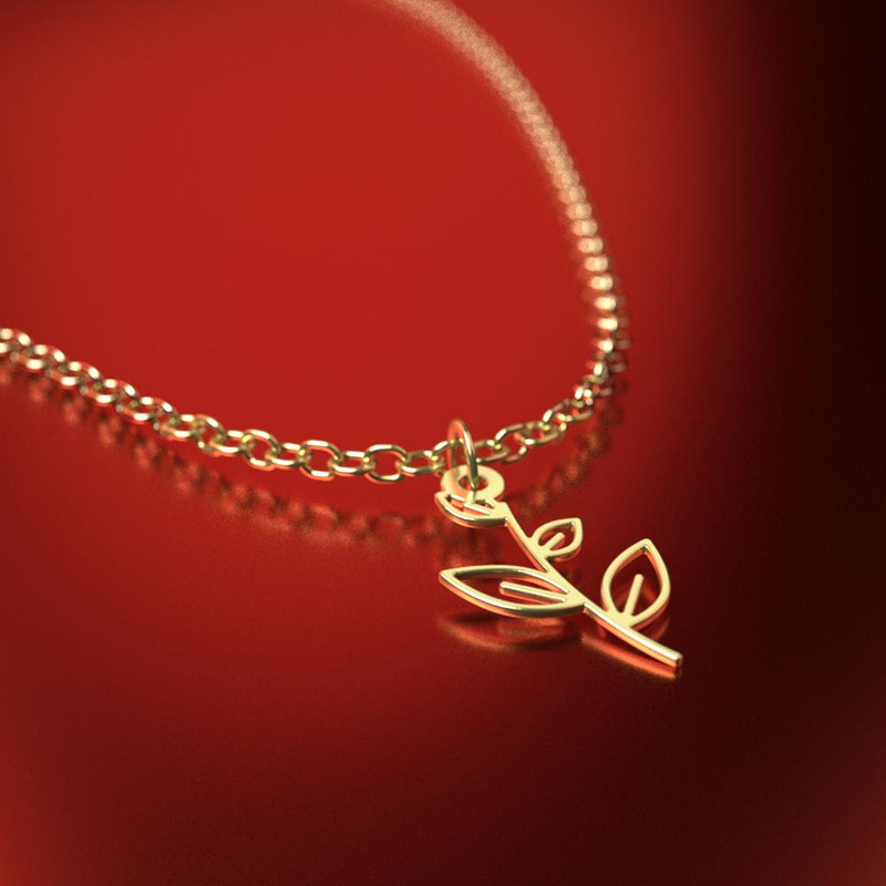 آویز ساعت طلا 18 عیار زنانه مدوپد مدل برگ کد CA15957