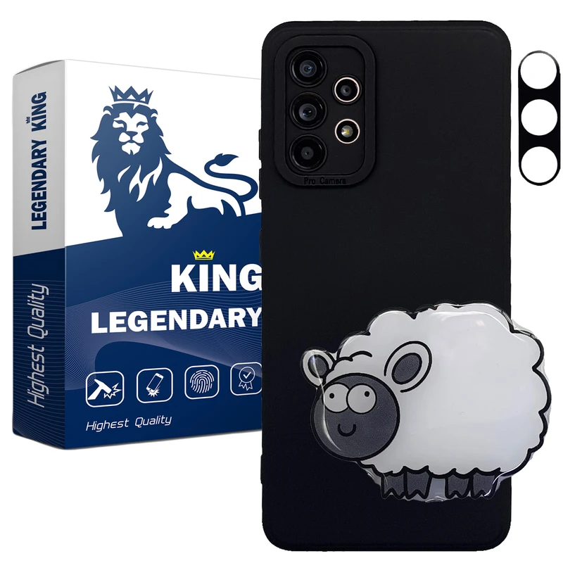   کاور لاین کینگ مدل ببعی مناسب برای گوشی موبایل سامسونگ Galaxy A53 به همراه پایه نگهدارنده و محافظ لنز