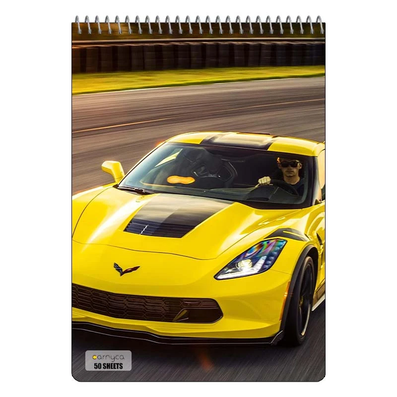 دفتر نقاشی 50 برگ سیمی کارنیکا طرح شورولت کوروت Chevrolet Corvette کد 27299