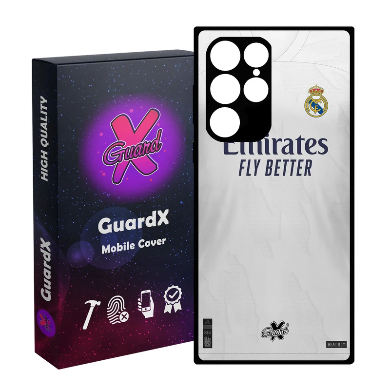 کاور گارد ایکس طرح Real Madrid مدل Glass10254 مناسب برای گوشی موبایل سامسونگ Galaxy S23 Ultra