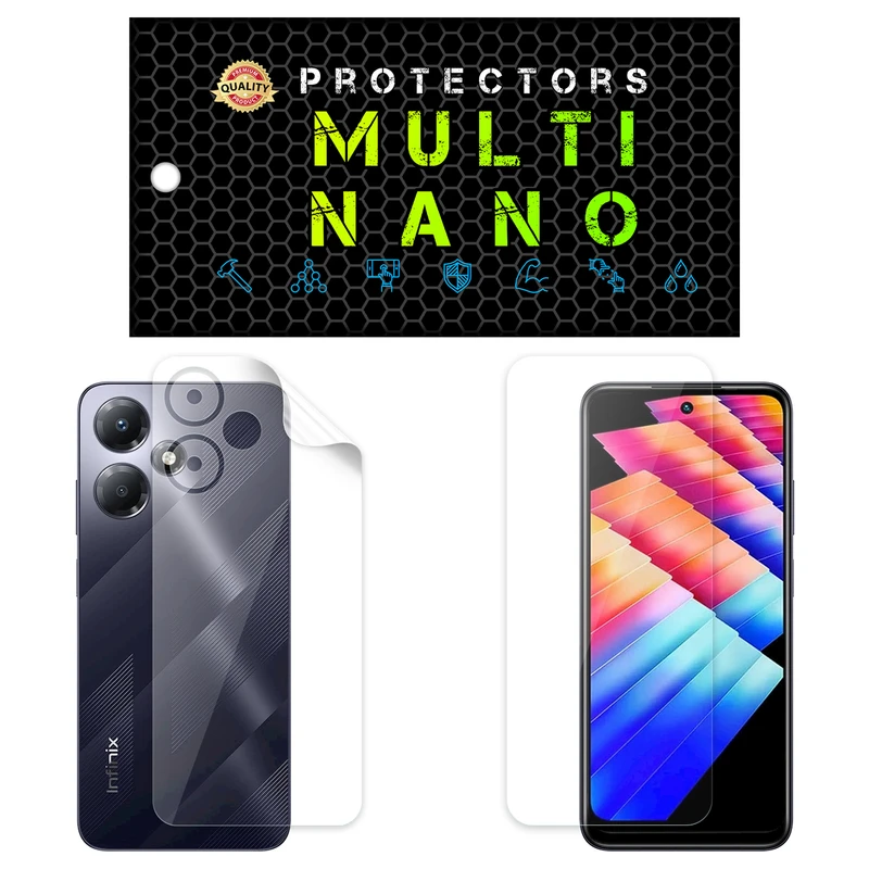 محافظ صفحه نمایش مولتی نانو مدل X-SFT مناسب برای گوشی موبایل اینفینیکس Hot 30 Play NFC به همراه محافظ پشت