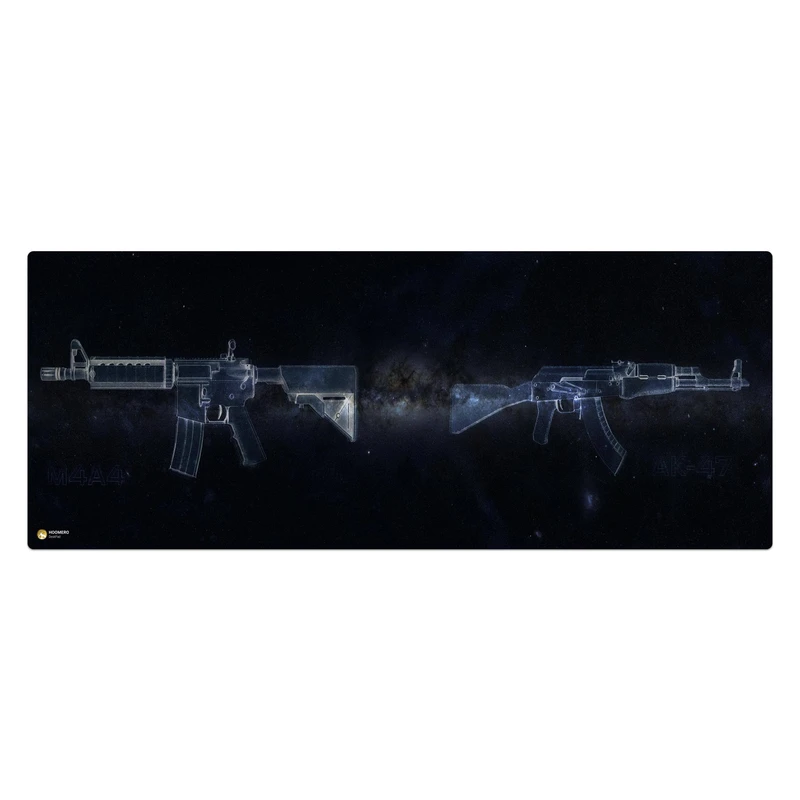ماوس پد هومرو مدل HX047 طرح Guns سایز 40x100 سانتی‌متر