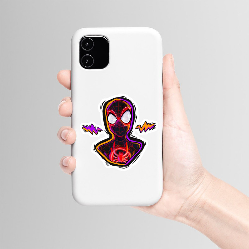 استیکر لپ تاپ و موبایل بووم طرح اسپایدرمن مدل Miles Morales کد MR14