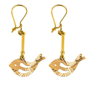 گوشواره طلا 18عیار گالری طلاچی مدل آویز پرنده