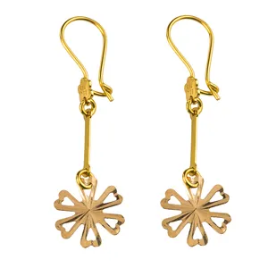 گوشواره طلا 18عیار گالری طلاچی مدل آویز گل
