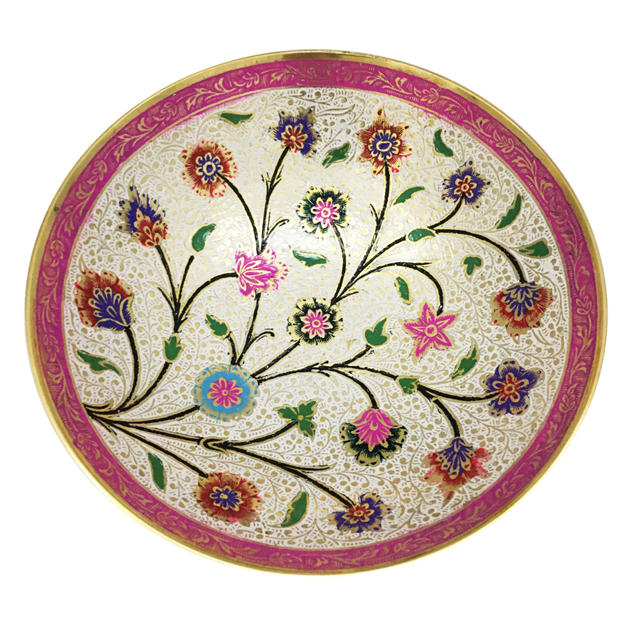 ظرف میوه خوری برنجی مدل شکوفه 7.5