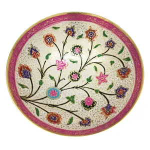 ظرف میوه خوری برنجی مدل شکوفه 7.5