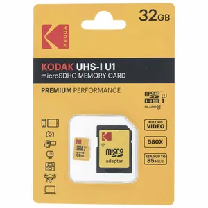 کارت حافظه microSDHC کداک مدل UHS-I U1 کلاس 10 سرعت 85MBps همراه با آداپتور ظرفیت 32 گیگابایت