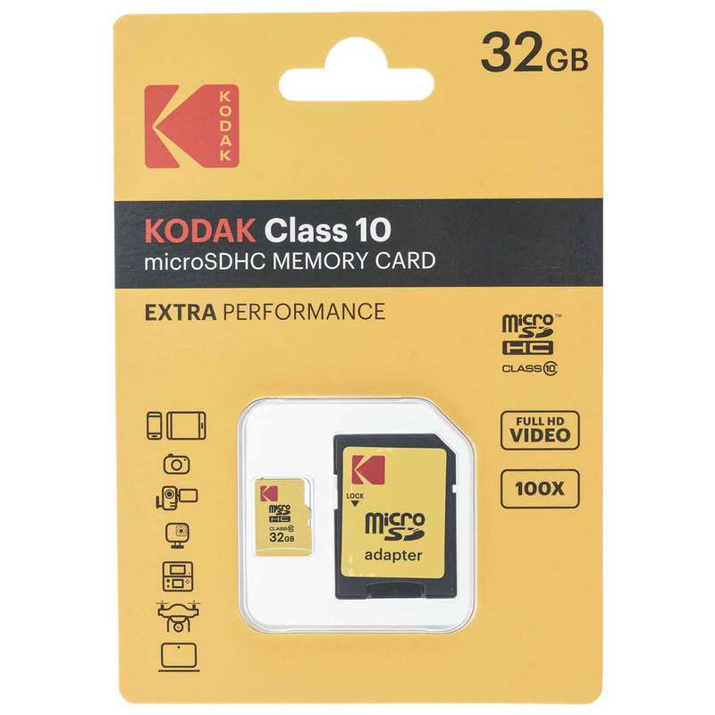 کارت حافظه microSDHC کداک مدل EXTRA PERFORMANCE کلاس 10 همراه با آداپتور ظرفیت 32 گیگابایت کارت حافظه microSDHC کداک مدل EXTRA PERFORMANCE کلاس 10 همراه با آداپتور ظرفیت 32 گیگابایت