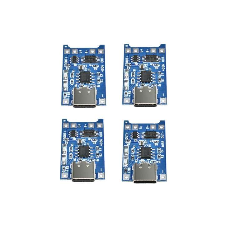 ماژول شارژ باتری لیتیومی مدل TP-4056TYPEC بسته 4 عددی ماژول شارژ باتری لیتیومی مدل TP-4056TYPEC بسته 4 عددی