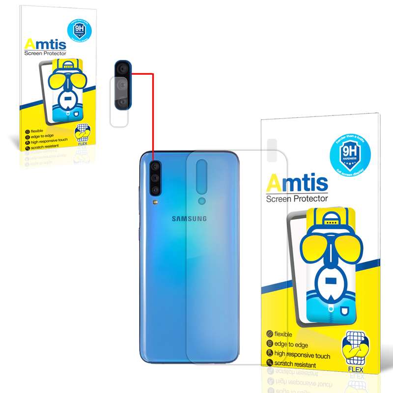 محافظ لنز دوربین امتیس مدل A70s مناسب برای گوشی موبایل سامسونگ GALAXY A70S به همراه محافظ پشت گوشی