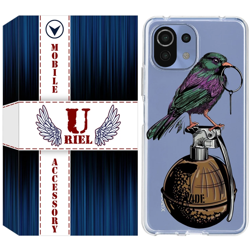 کاور یوریل قاب مدل Clear کد 31 طرح پرنده مناسب برای گوشی موبایل شیائومی Mi 11 Lite / 11 Lite 5G NE