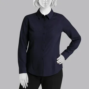 شومیز آستین بلند یقه برگردان زنانه مدل دُرسا ۰۰۰۳