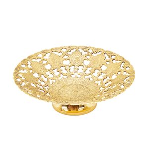 میوه خوری برنجی مدل قلم زنی توری پایه دار کد 5893