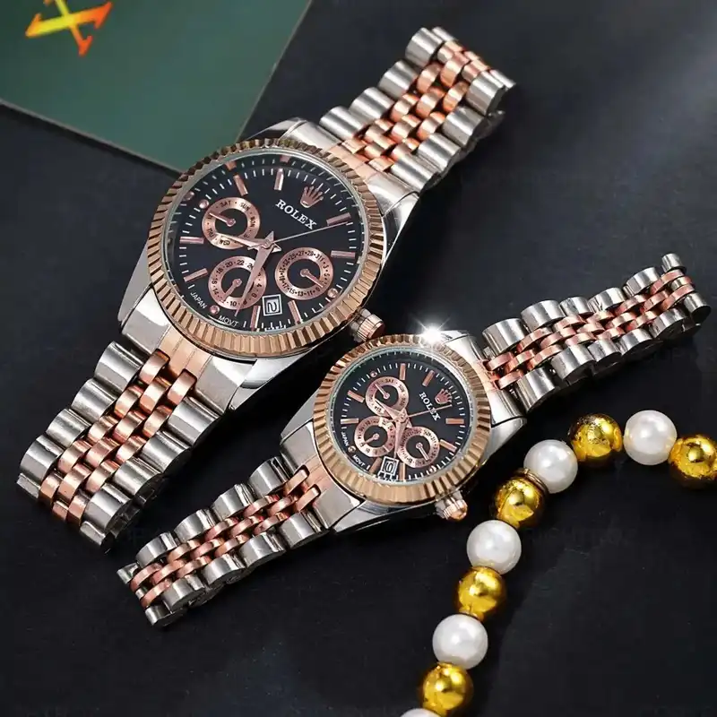 ست ساعت مچی عقربه ای زنانه و مردانه  مدل تک موتور 099