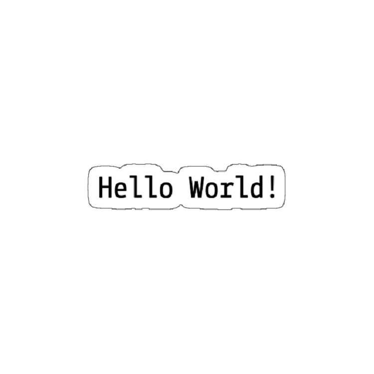 استیکر لپ تاپ مدل Hello World