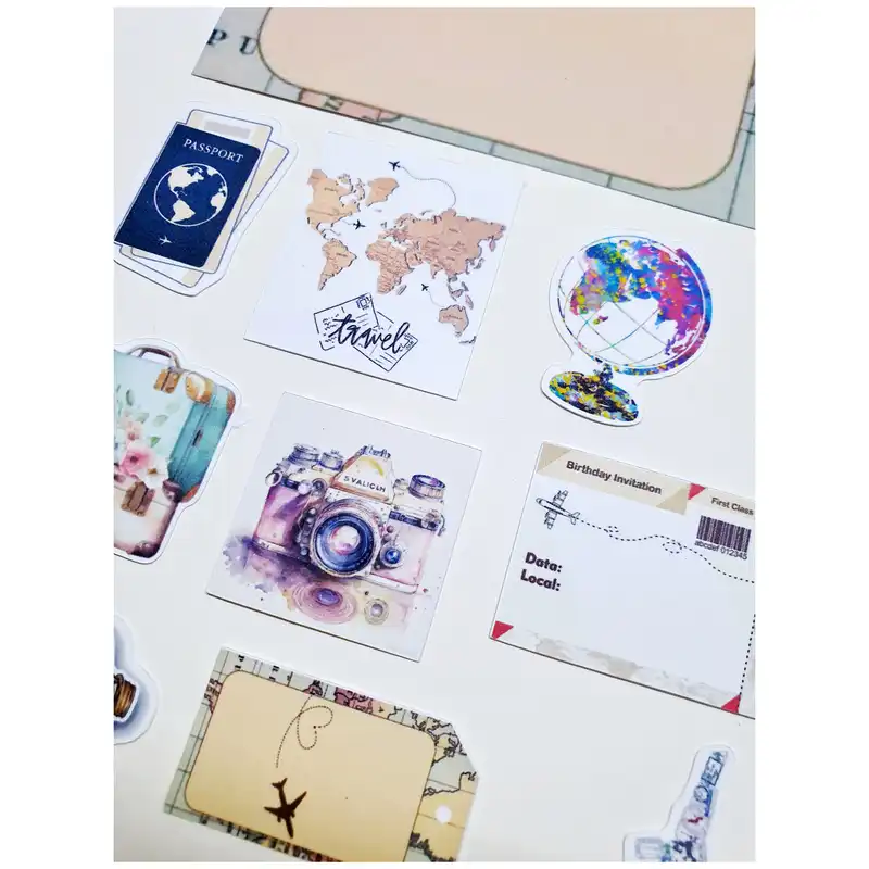 کارت پستال مدل Time to travel بولت ژورنال و اسکرپ بوک