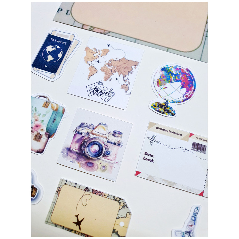 کارت پستال مدل Time to travel بولت ژورنال و اسکرپ بوک