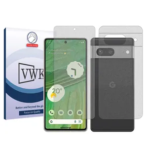 VWK Tough model matte screen protector suitable for Google Pixel 7 mobile phone along with the back protector 