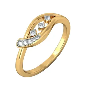 انگشتر طلا 18 عیار زنانه قیراط کد GH5069