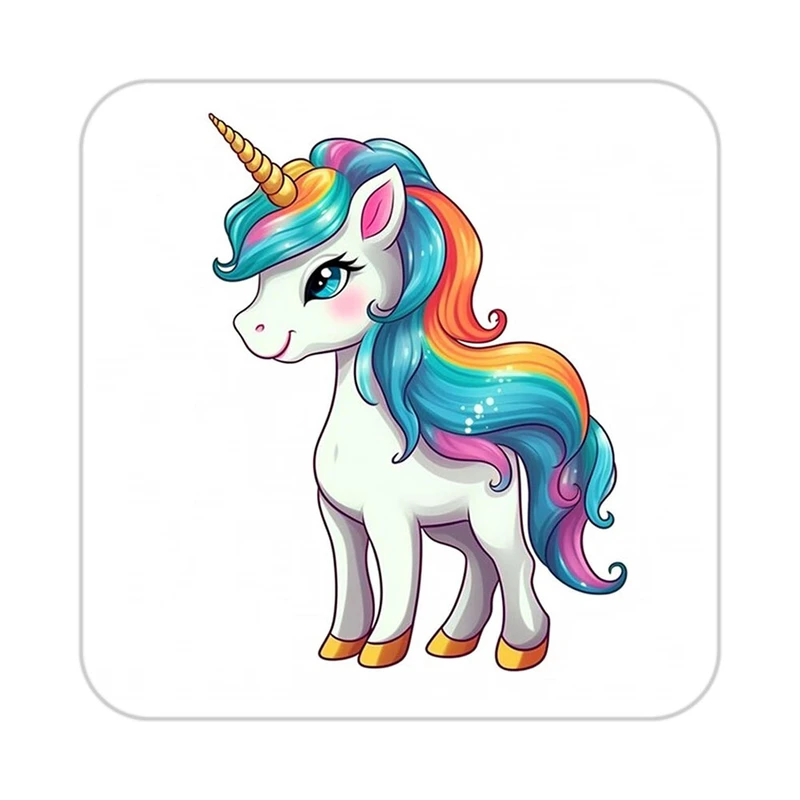 زیر لیوانی کاکتی طرح اسب تک شاخ و یونیکورن مدل mp29674