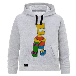هودی پسرانه طرح سیمپسون کد J38 رنگ طوسی